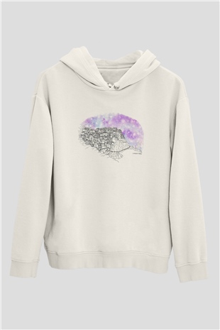 Cinque Terre Beyaz Unisex Hoodie