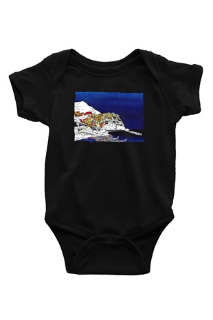 Cinque Terre Siyah Bebek Body - Zıbın
