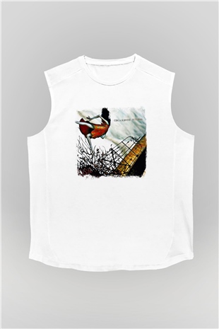 Circa Survive Baskılı Unisex Beyaz Kolsuz Tişört