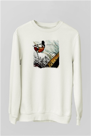 Circa Survive Baskılı Unisex Beyaz Sweatshirt