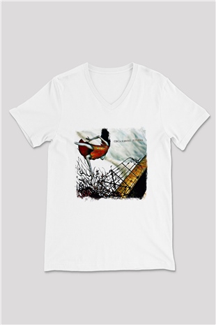 Circa Survive Baskılı Unisex Beyaz V Yaka Tişört
