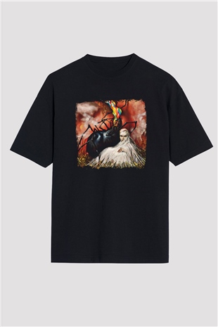 Circa Survive Baskılı Unisex Siyah Oversize Tişört