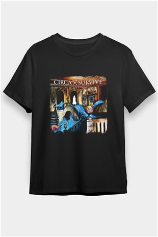 Circa Survive Baskılı Unisex Siyah Tişört