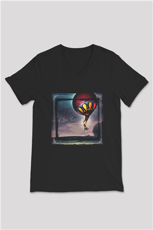 Circa Survive Baskılı Unisex Siyah V Yaka Tişört