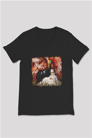 Circa Survive Baskılı Unisex Siyah V Yaka Tişört