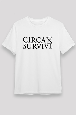 Circa Survive Beyaz Unisex Tişört T-Shirt - TişörtFabrikası