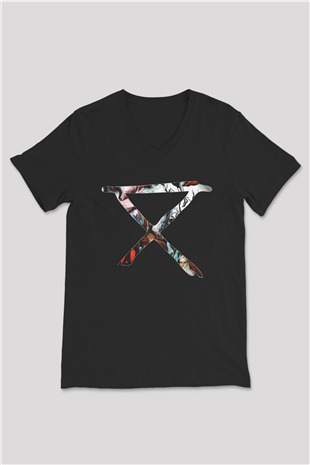 Circa Survive Siyah Unisex V Yaka Tişört