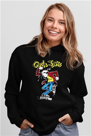 Circle Jerks Siyah Unisex Hoodie