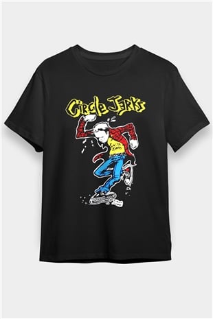 Circle Jerks Siyah Unisex Tişört T-Shirt - TişörtFabrikası