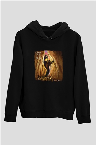 Cirith Ungol Baskılı Unisex Siyah Hoodie