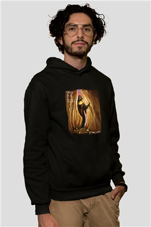 Cirith Ungol Baskılı Unisex Siyah Hoodie