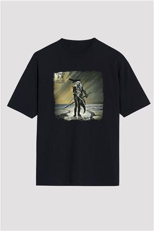 Cirith Ungol Baskılı Unisex Siyah Oversize Tişört