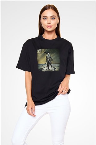 Cirith Ungol Baskılı Unisex Siyah Oversize Tişört