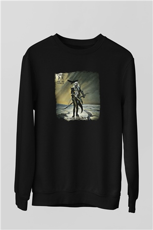 Cirith Ungol Baskılı Unisex Siyah Sweatshirt