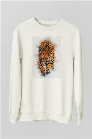 Çita Beyaz Unisex Sweatshirt