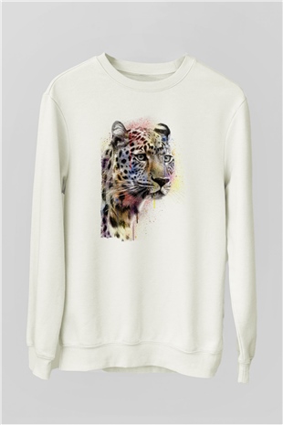 Çita Beyaz Unisex Sweatshirt