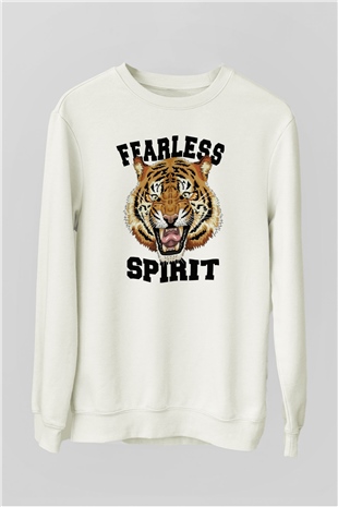 Çita Beyaz Unisex Sweatshirt