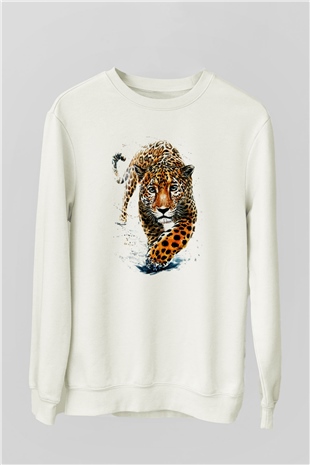 Çita Beyaz Unisex Sweatshirt