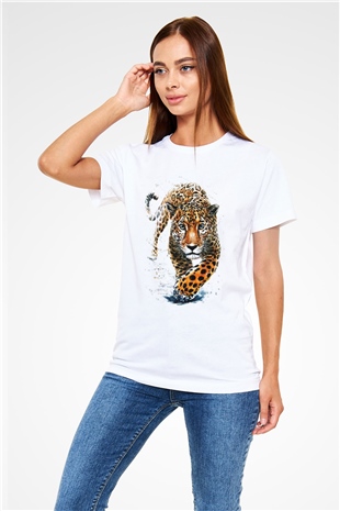 Çita Beyaz Unisex Tişört T-Shirt - TişörtFabrikası
