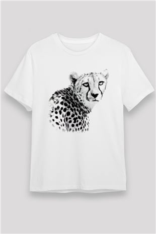 Çita Beyaz Unisex Tişört T-Shirt - TişörtFabrikası
