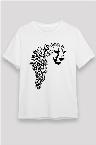 Çita Beyaz Unisex Tişört T-Shirt - TişörtFabrikası