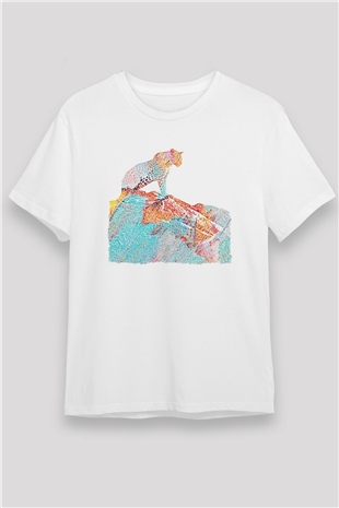 Çita Beyaz Unisex Tişört T-Shirt - TişörtFabrikası