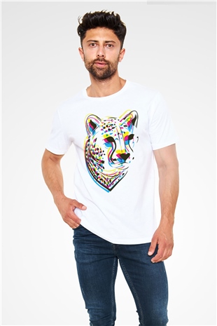 Çita Beyaz Unisex Tişört T-Shirt - TişörtFabrikası