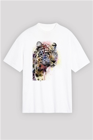Çita Beyaz Oversize Tişört Oversize T-shirt - TişörtFabrikası