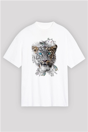 Çita Beyaz Oversize Tişört Oversize T-shirt - TişörtFabrikası