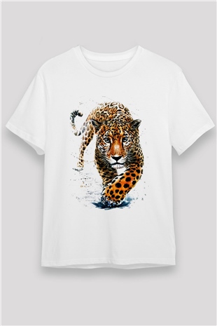 Çita Beyaz Unisex Tişört T-Shirt - TişörtFabrikası