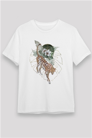 Çita Beyaz Unisex Tişört T-Shirt - TişörtFabrikası