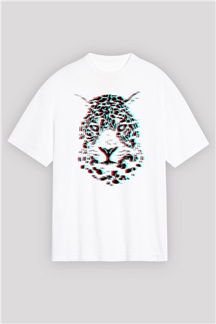 Çita Beyaz Oversize Tişört Oversize T-shirt - TişörtFabrikası