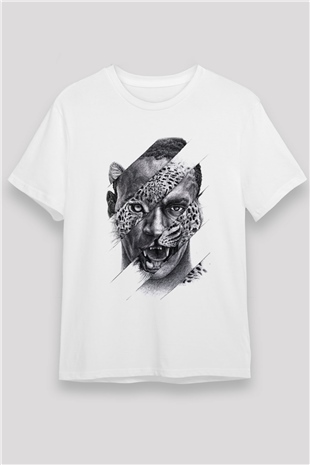 Çita Beyaz Unisex Tişört T-Shirt - TişörtFabrikası
