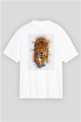 Çita Beyaz Oversize Tişört Oversize T-shirt - TişörtFabrikası