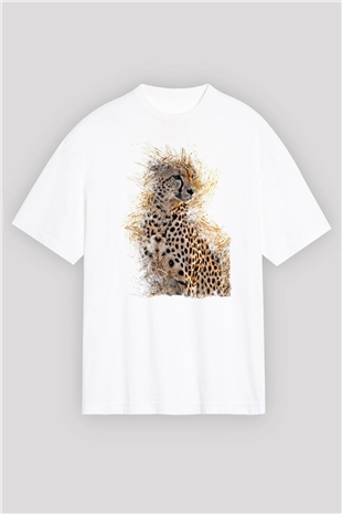 Çita Beyaz Oversize Tişört Oversize T-shirt - TişörtFabrikası