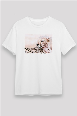 Çita Beyaz Unisex Tişört T-Shirt - TişörtFabrikası