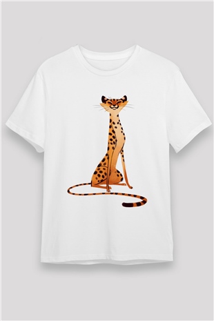 Çita Beyaz Unisex Tişört T-Shirt - TişörtFabrikası