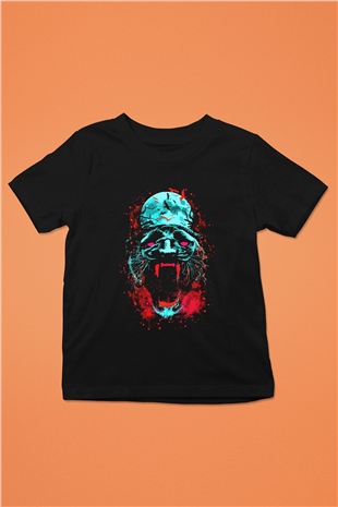Çita Siyah Unisex Çocuk Tişört