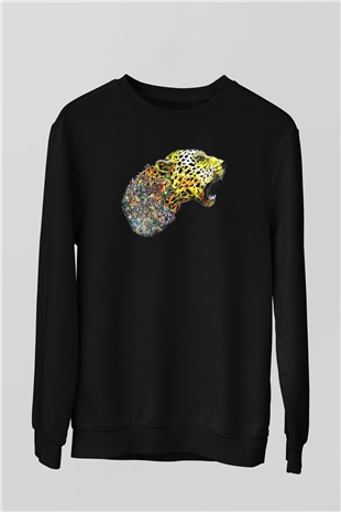 Çita Siyah Unisex Sweatshirt