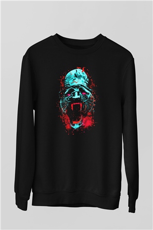 Çita Siyah Unisex Sweatshirt