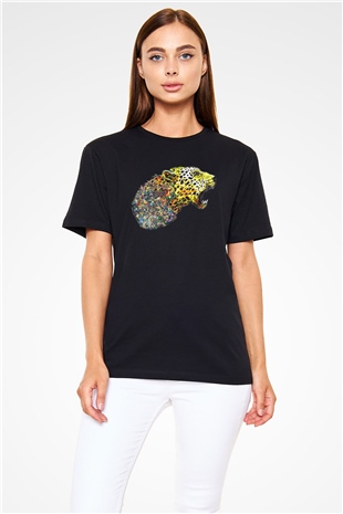 Çita Siyah Unisex Tişört T-Shirt - TişörtFabrikası