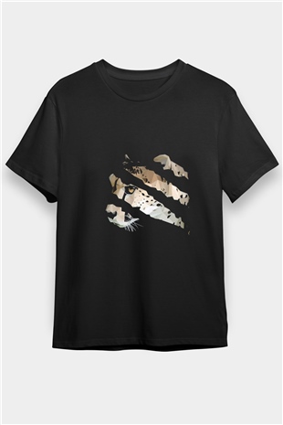 Çita Siyah Unisex Tişört T-Shirt - TişörtFabrikası