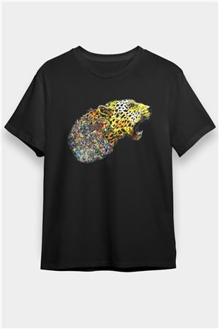 Çita Siyah Unisex Tişört T-Shirt - TişörtFabrikası