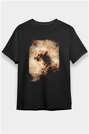 Çita Siyah Unisex Tişört T-Shirt - TişörtFabrikası