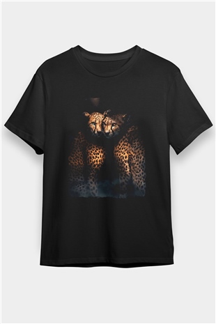 Çita Siyah Unisex Tişört T-Shirt - TişörtFabrikası