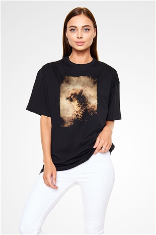 Çita Siyah Oversize Tişört Oversize T-shirt - TişörtFabrikası