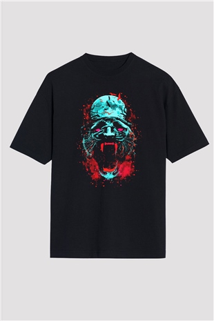 Çita Siyah Oversize Tişört Oversize T-shirt - TişörtFabrikası