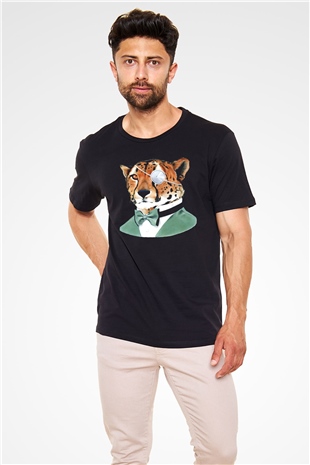 Çita Siyah Unisex Tişört T-Shirt - TişörtFabrikası
