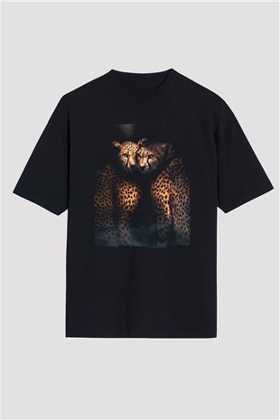 Çita Siyah Oversize Tişört Oversize T-shirt - TişörtFabrikası
