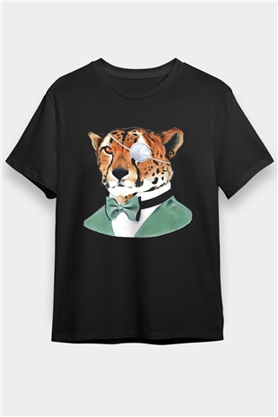 Çita Siyah Unisex Tişört T-Shirt - TişörtFabrikası